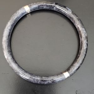 💕Charcoal Jade with Sterling Bands